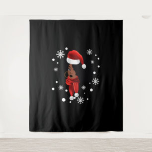 Tenture Black African American Père Noël Vêtements Mel de 