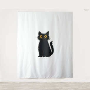 Tenture Black Cat Magic - Jolie Halloween & Mystic Cat Art