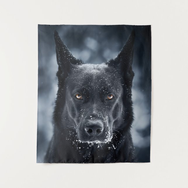 Tenture Black German Shepherd (Devant)