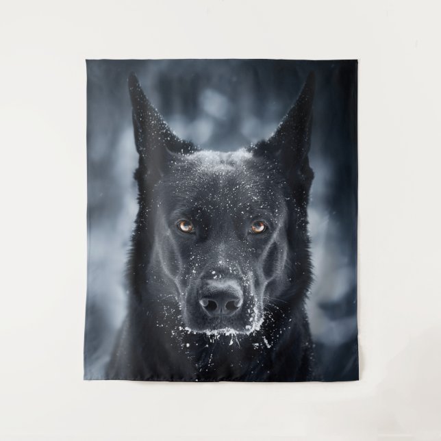 Tenture Black German Shepherd (Devant)