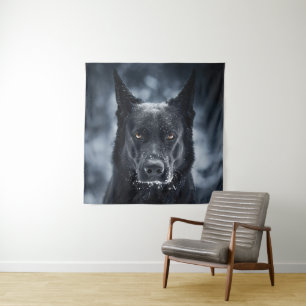 Tenture Black German Shepherd