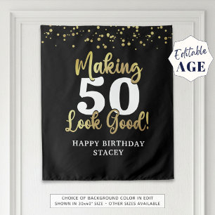 Tenture Black Gold Making AGE Look Bon Nom Confetti