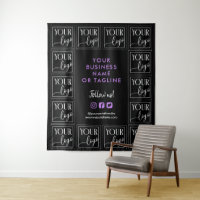 Black Purple Your Logo & Social Media