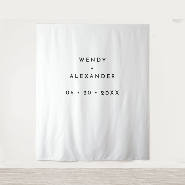 Tenture Blanc moderne Gras Mariage arrière-plan photo (Devant)
