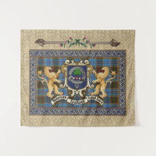 Tenture Blason et tartan du clan Anderson avec lions Tapis