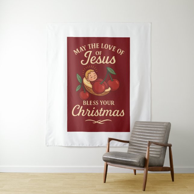 Tenture Blessed Christmas by Sweet Cherry (En situation)