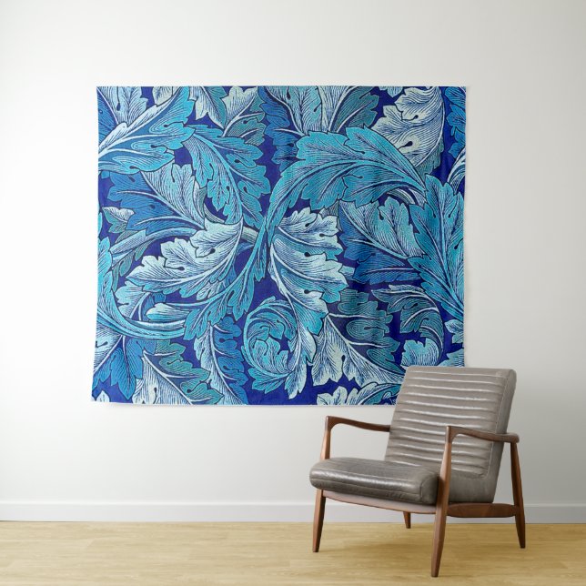 Tenture Bleu Acanthus (En situation (horizontale))