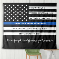 Bleu Léger Drapeau Police personnalisée Retraite