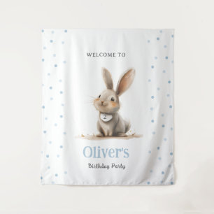 Tenture Bleu mignon Bunny fête d'anniversaire des enfants