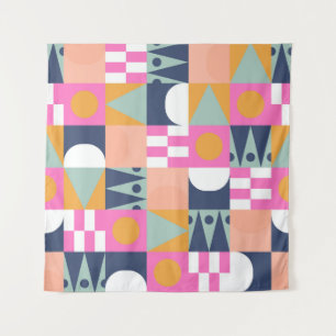 Tenture Bloc de couleur africain, motif géométrique.