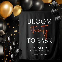 Tenture Bloom Vingt à Bask I Black Adult Anniversaire Part