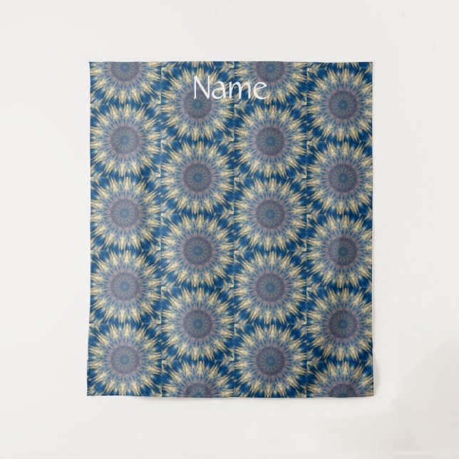 Tenture Blue Chakra Kaleidoscope Thunder_Cove (Devant)