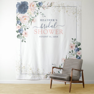 Tenture Blush Rose Pâle Floral Foyer Photographique