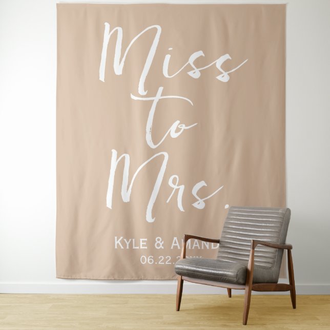 Tenture Boho Miss à Mme Mariage Fête des mariées Contexte (En situation)
