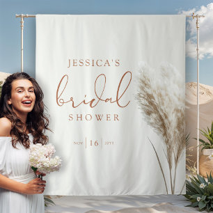 Tenture Boho Neutre Doux Herbe de Pampas Fête de Mariage