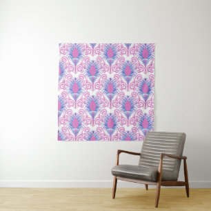 Tenture Boho Peacock Bijou en plumes Tone-Neon rose