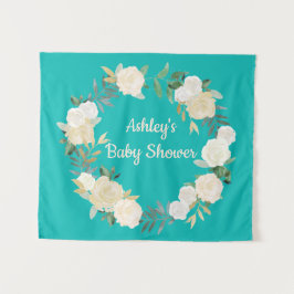 Tenture Boho Spring Wedding Contexte Baby shower Turquoise