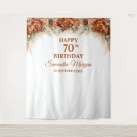 Boho tropical herbe des pampas palmier 70e anniver