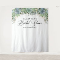 Boho végétation succulentes cadre doré baby shower