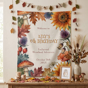 Tenture Bois Enchanté Fête d'Anniversaire Fleur de Champig