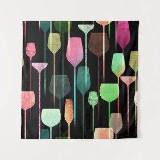 Tenture Boissons de fête : Art de collage