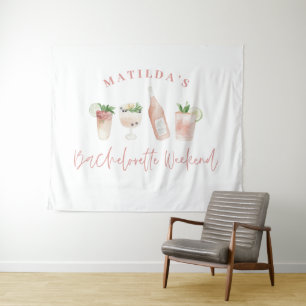 Tenture Boissons modernes girly rose week-end enterrement 