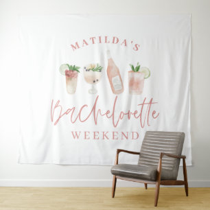 Tenture Boissons modernes rose pour filles pour enterremen