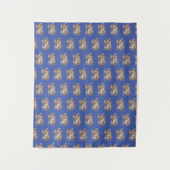 Tenture bonbons capybara beignets cupcakes bonbons (Devant)