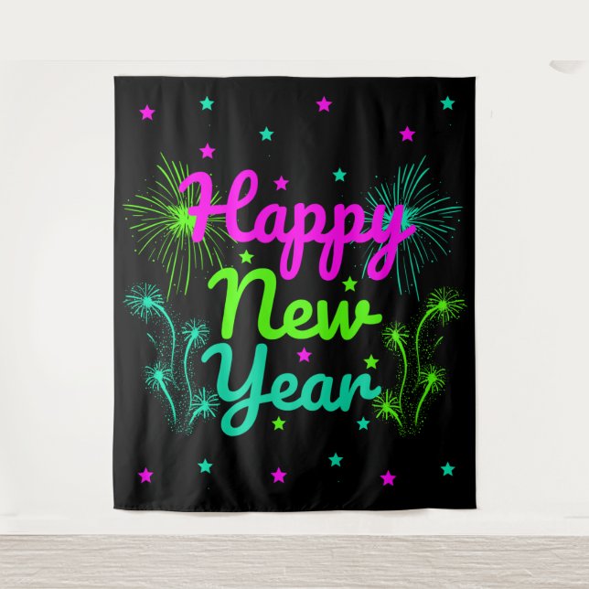 Tenture Bonne fête du Nouvel An (Devant)