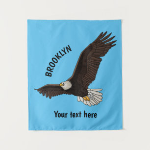 Tenture Bonne illustration de dessin d'aigle à chauve-sour