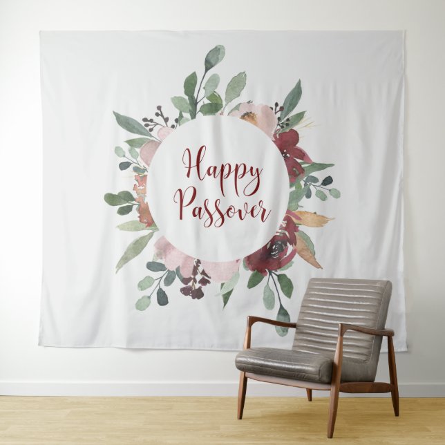Tenture Bonne Pâque - Décor Pesach (En situation (horizontale))