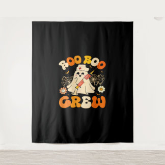 Tenture Boo Boo Crew Drôle Fantôme Pour Infirmière, Rétro 
