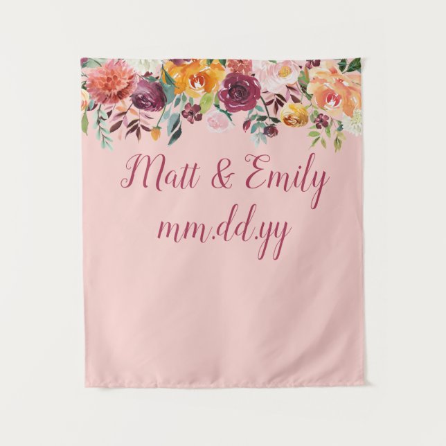 Tenture Booth Booth Prop Boho Automne Mariage fond (Devant)