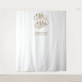Tenture Booth photo Mariage moderne M. Mme Script Contexte