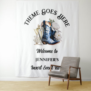 Tenture Bottes de cowgirl texane en dentelle de denim chic