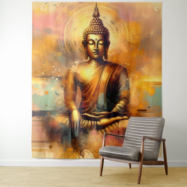 Tenture Bouddha spirituel (En situation)