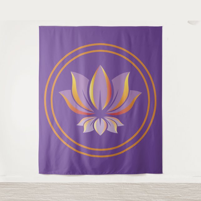 Tenture Bouddhisme de fleurs Lotus Spiritualité zen  (Devant)