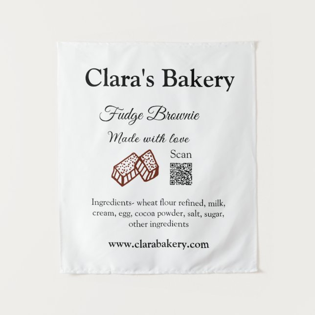 Tenture Boulangerie brownie ajouter les ingrédients fabriq (Devant)