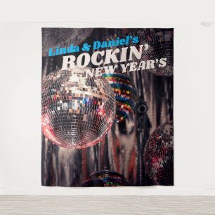 Tenture Boule disco rétro du Nouvel An   Décor de fête