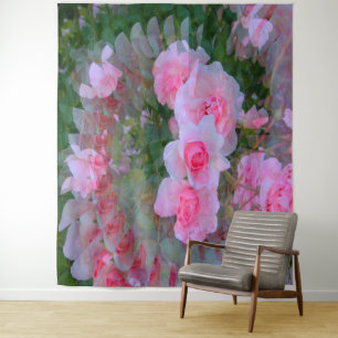 Tenture Bouquet de roses roses......