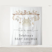 Bouteille Boho Baby Girl robe Baby shower Bienvenu
