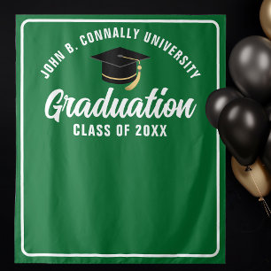 Tenture Bouteille photo Green White Custom Graduation Part