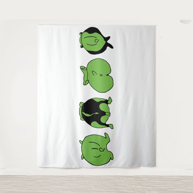 Tenture Boutons de hamster vert (Devant)
