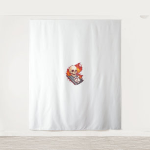 Tenture Bowling Bones - Drôle Sport Skull