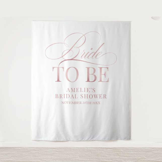 Tenture Bridal shower Bride to Be backdrop (Devant)
