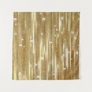 Tenture Bright abstract mosaic golden background with glos