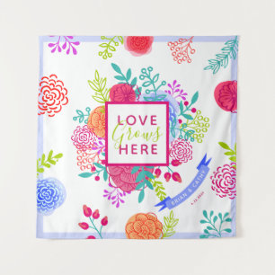 Tenture Bright Coloré Gras Printemps Flore Bouquet de croq