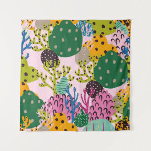Tenture Bright underwater illustration pattern with beauti