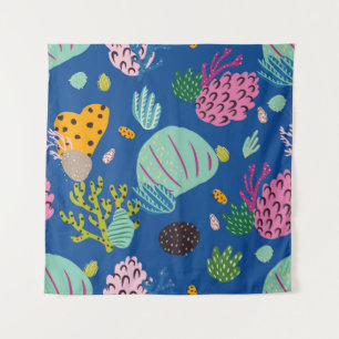 Tenture Bright underwater seamless pattern with beautiful