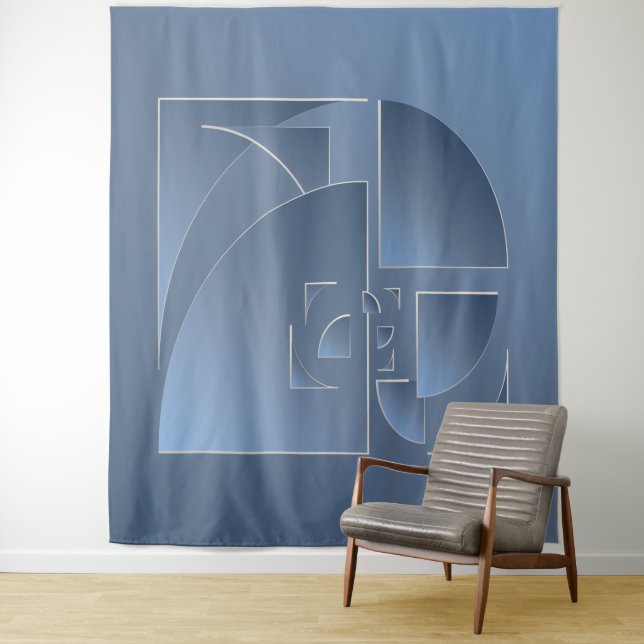 Tenture brique bleue cassée (En situation)